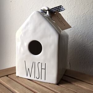 rae dunn magenta “wish” bird house beautiful house decor or garden decor